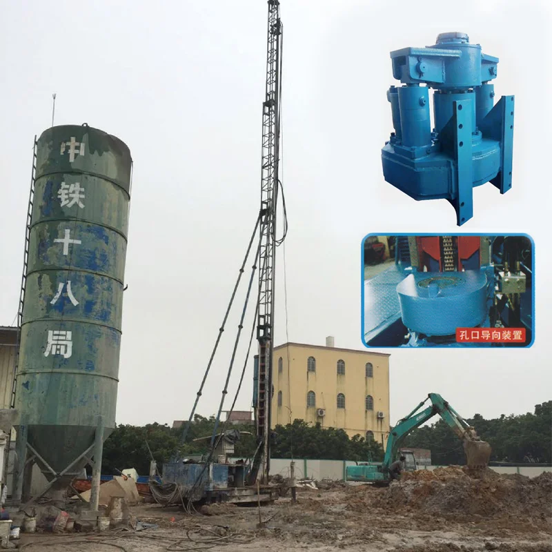 Walkway nakataas ang rotary jet drilling rig